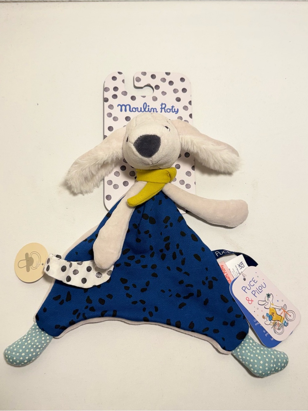 Moulin Roty “Pilou the dog” Baby Lovey & Blanket